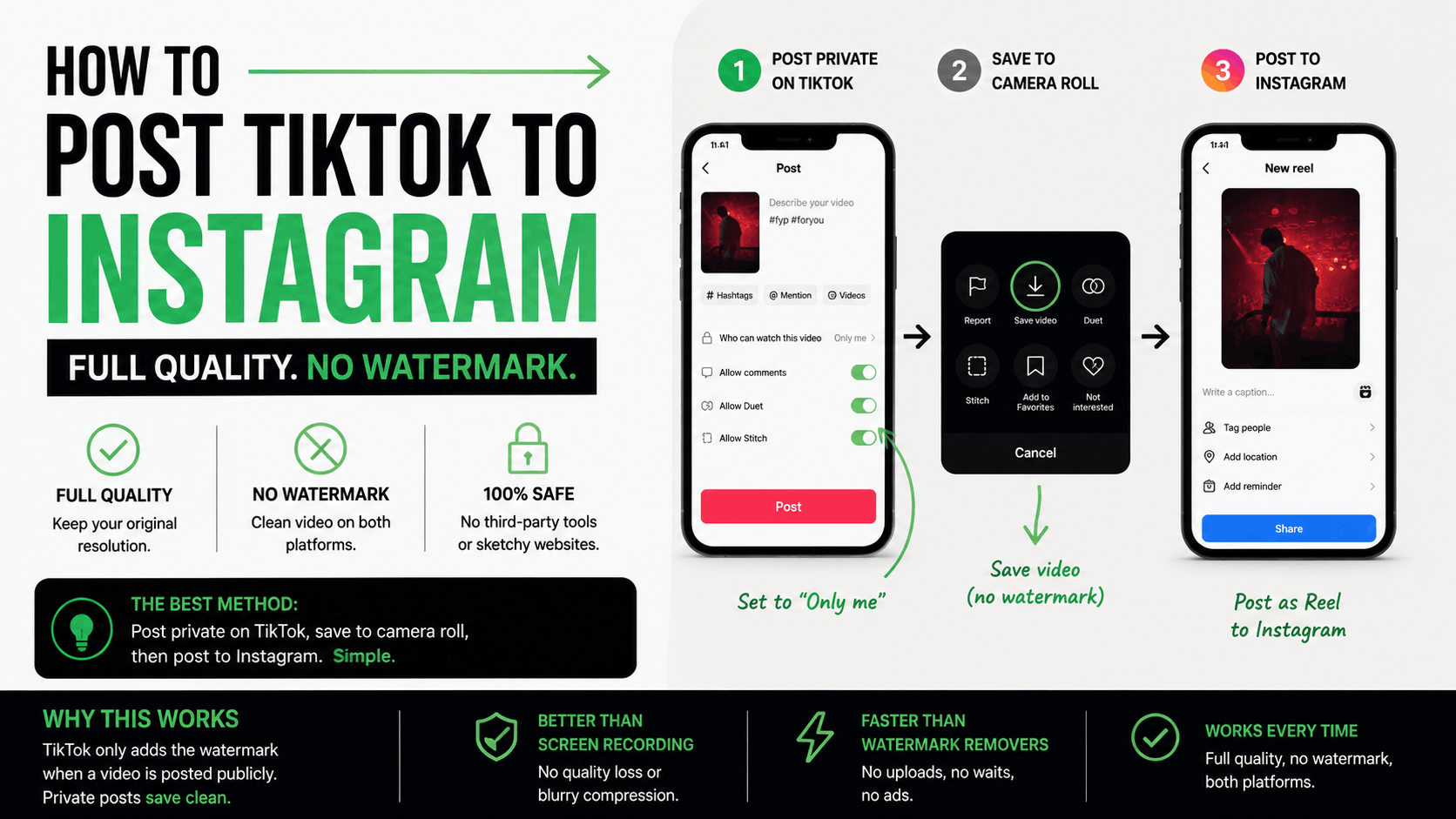 The Best Solution for Posting TikTok to Instagram in Full Quality