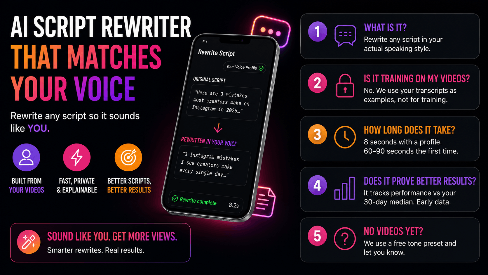 AI Script Rewriter That Learns Your Voice (Not Just a Tone Preset)